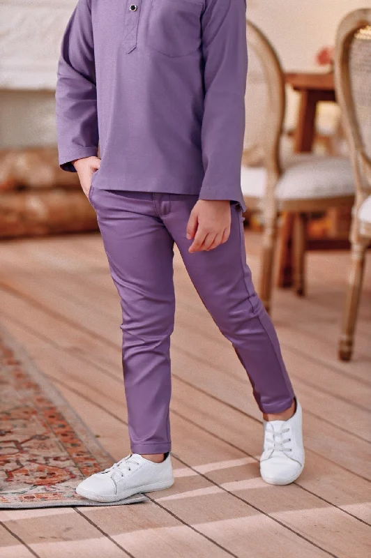 The Perfect Slim Fit Pants - Purple Stylish Slim Trousers