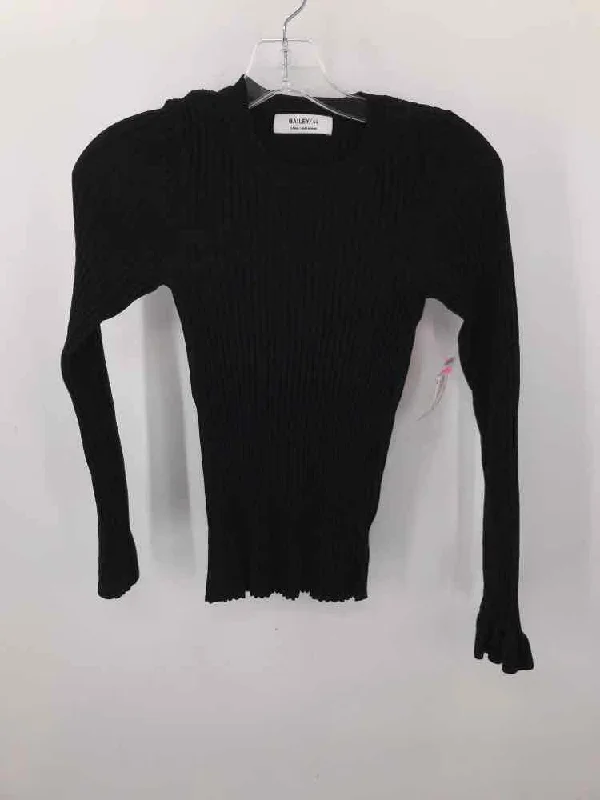 Pre-Owned Bailey 44 Black Size XS Sweater Satin Fabric Silk Fabric Chiffon Fabric