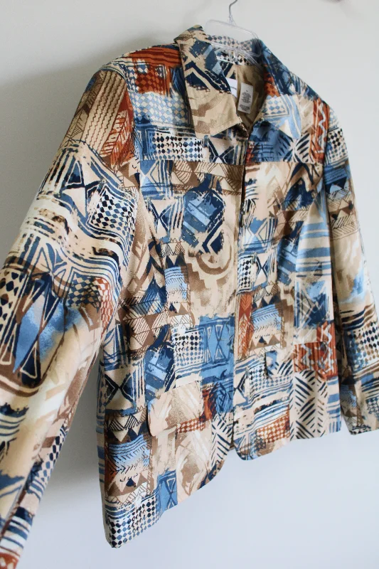 Alfred Dunner Patterned Sueded Jacket | 14 Belted Jacket Elasticated Jacket Padded Jacket Alfred Dunner Patterned Sueded Jacket | 14 Belted Jacket Elasticated Jacket Padded Jacket