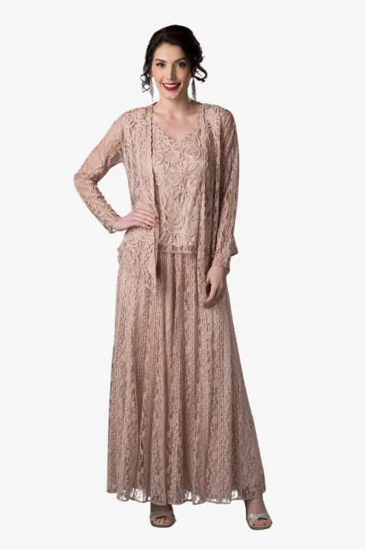 Soulmates 1602 Embroidered Jacket Top and Circle Skirt Set Zip Front Button Front Snap Front
