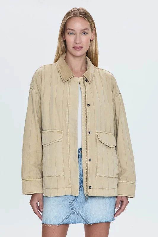 Cecile Quilted Jacket - Canoe Zippered Jacket Buttoned Jacket Snapped Jacket