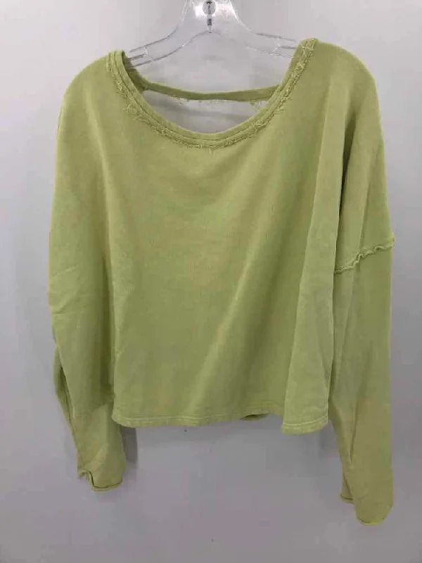 Pre-Owned Free People Green Size Small Sweater Fitted Slim Tailored