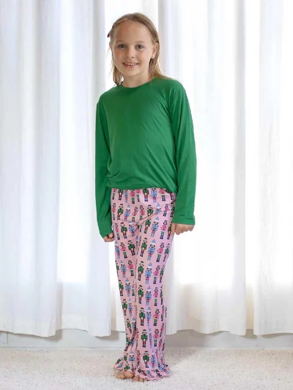 Girl's Nutcracker March Ruffle Sleep Pants Comfy Athletic Pants