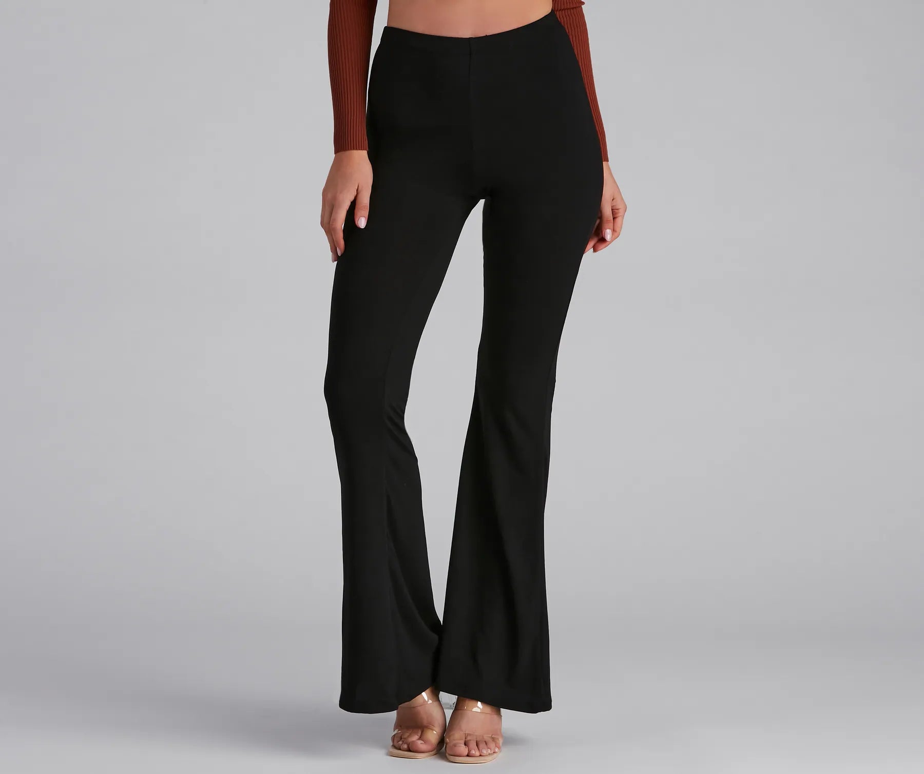 Trendsetting Babe Flared Pants Formal Linen Trousers