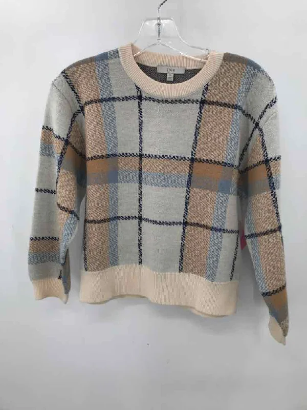 Pre-Owned Joie Ivory Size XS Sweater Mesh Blend Leather Blend Suede Blend