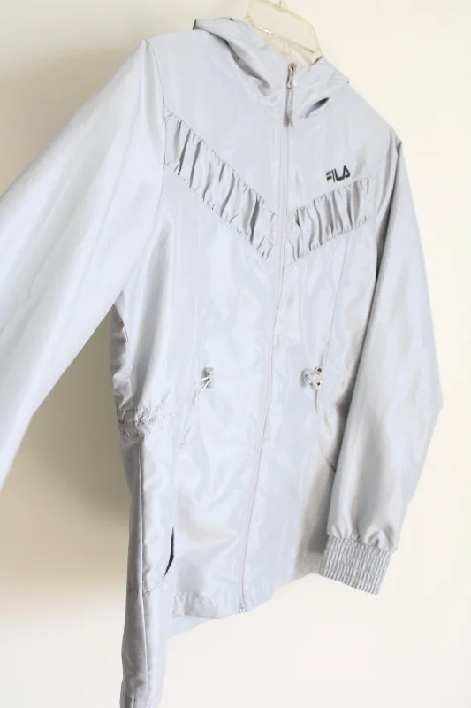 Fila Silver Light Jacket | XS Wool Fabric Cashmere Fabric Tweed Fabric
