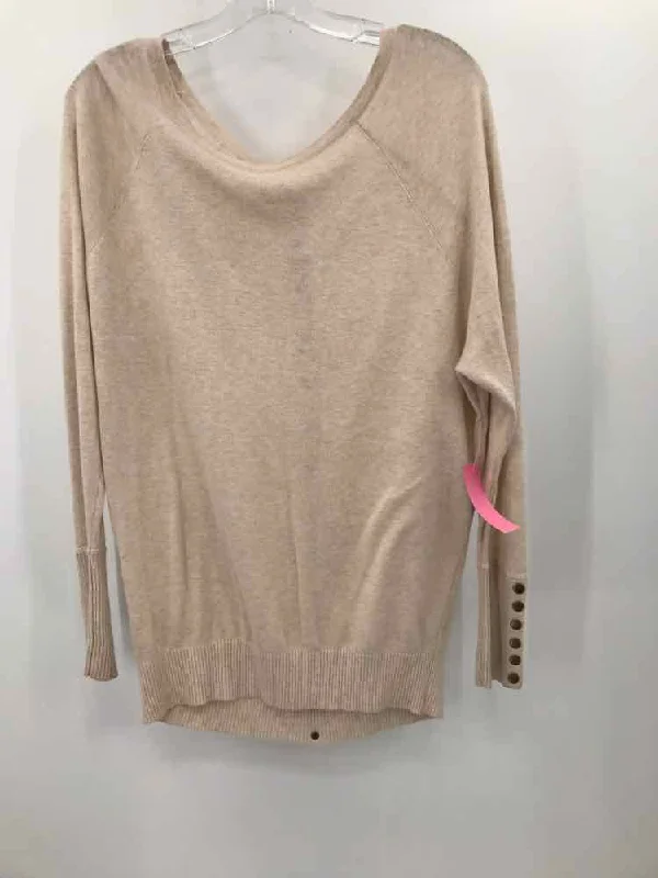 Pre-Owned Wearing Your Heart Ivory Size Medium Sweater Spandex Blend Rayon Blend Denim Blend