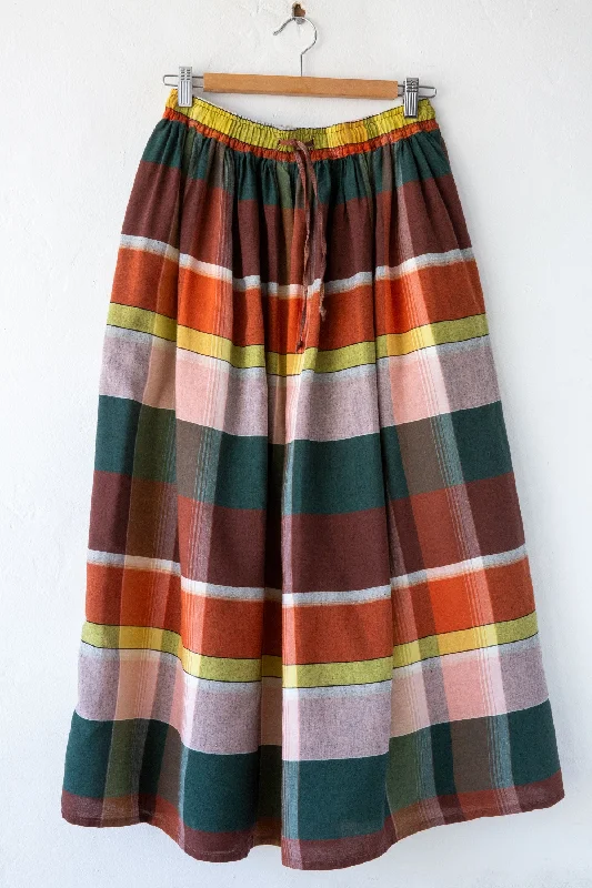 Gathered Skirt silk skirt lustrous