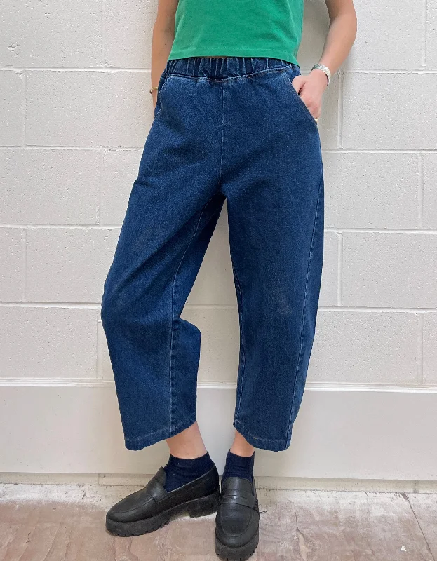 Arc Pants in Blue Denim Relaxed Linen Pants
