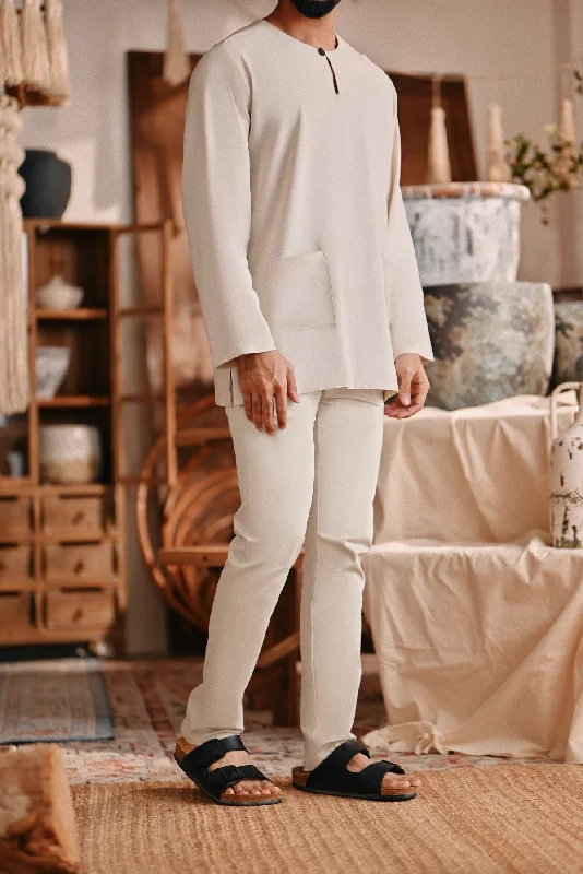 The Perfect Men Slim Fit Pants - Champagne Formal Linen Trousers