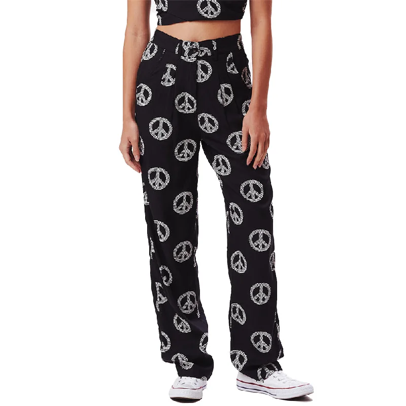 OBEY PEACEFUL PANT // BLACK Trendy High-Waist Trousers