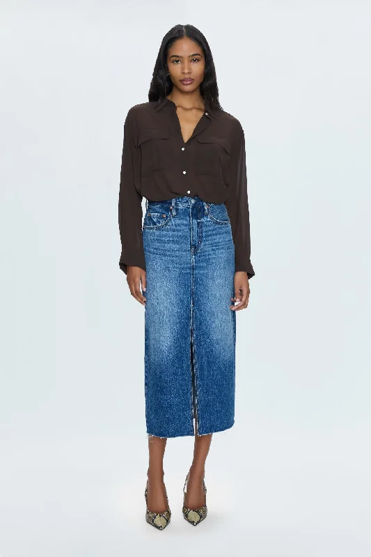 Alice Midi Skirt - Fairfax leather skirt durable