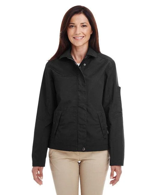 Harriton Ladies' Auxiliary Canvas Work Jacket M705W Anorak Shell Jacket Lightweight Jacket