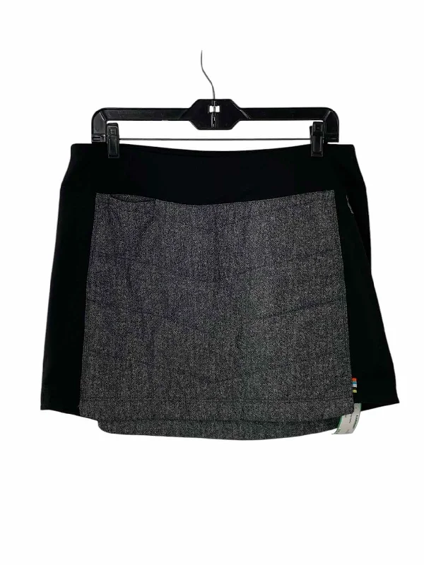 Smartwool Size L Black Grey Heather Skirt silk skirt smooth