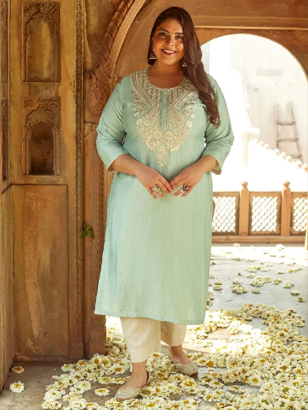 Embroidered Cotton Kurta Pants Set 3678 Fashionable Sporty Pants