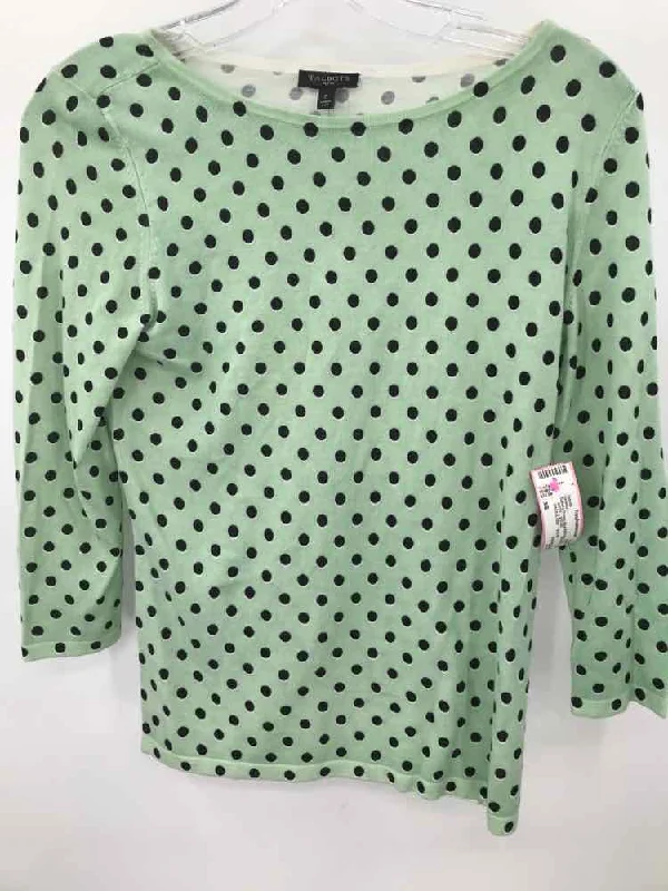 Pre-Owned Talbots Green Size XS Polka Dot Sweater Casual Formal Business
