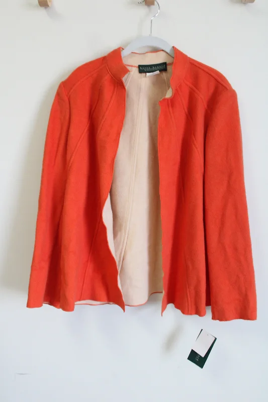NEW Harve Benard Orange Wool Blend Jacket | 12 Belted Jacket Elasticated Jacket Padded Jacket