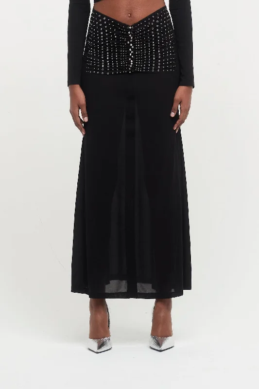 Rabanne Studded Skirt wool skirt thick