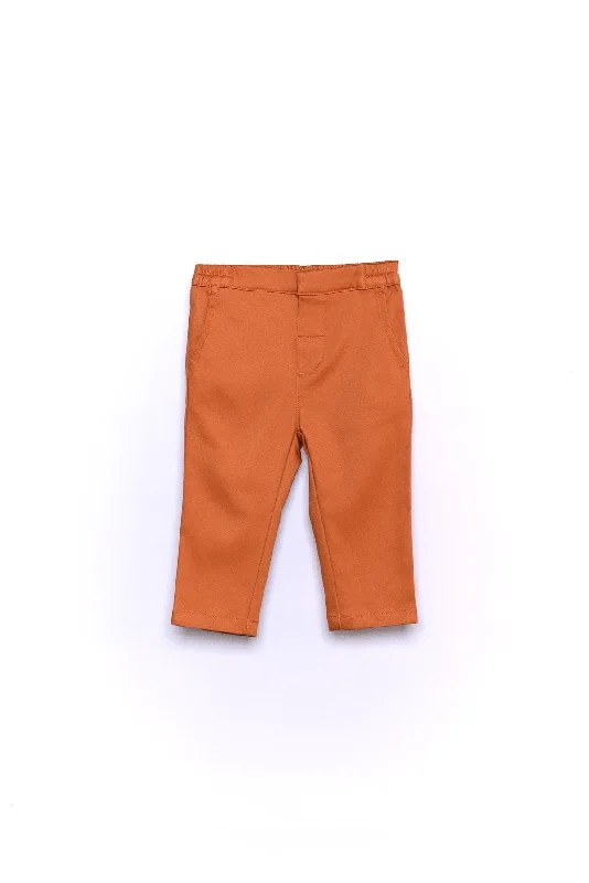The Perfect Babies Slim Fit Pants - Brown Elegant Wool Trousers
