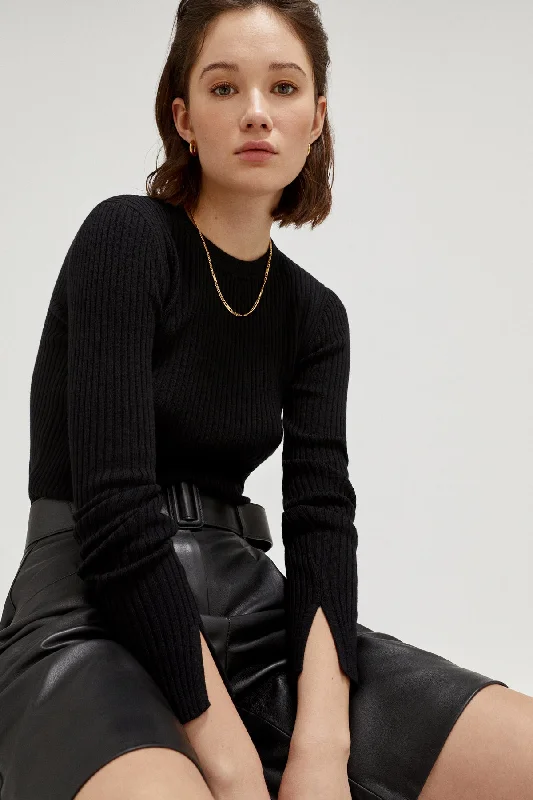 The Merino Wool Ribbed Sweater Anti-Pilling Anti-Shrink Durable