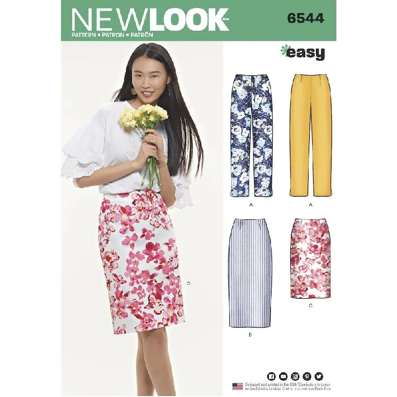 Newlook Pattern 6544 Miss Skirt in Two Lengths linen skirt breathable