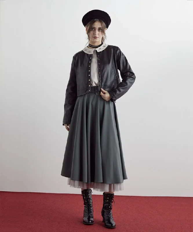 Pannier Circular Skirt / an another angelus [51BG03p007]. denim skirt trendy