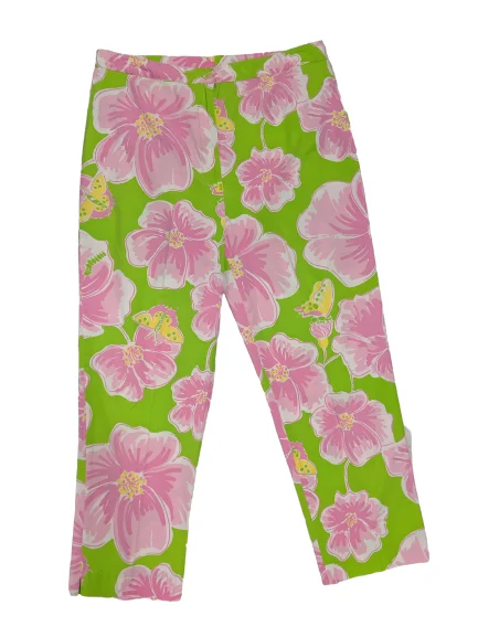 [M] Vintage Lilly Pulitzer Floral Pants Casual Drawstring Pants