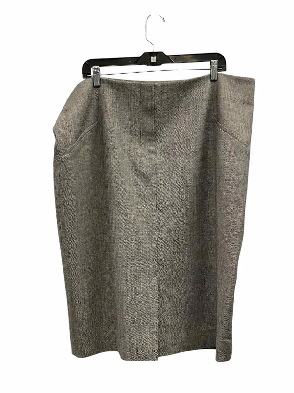 Mm. Lafleur Size 2X Gray Wool Blend Skirt pencil skirt chic