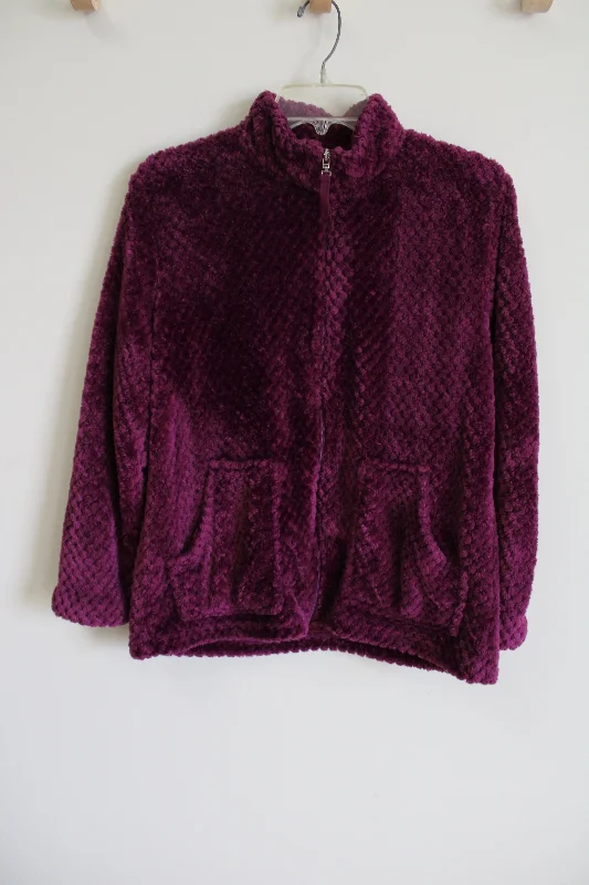 Cuddl Duds Purple Fuzz Jacket | S Wool Jacket Cashmere Jacket Tweed Jacket