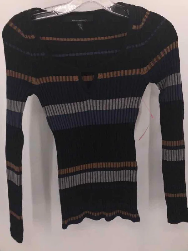 Pre-Owned WHBM Black Size XXS Sweater Knit Fabric Woven Fabric Fleece Fabric