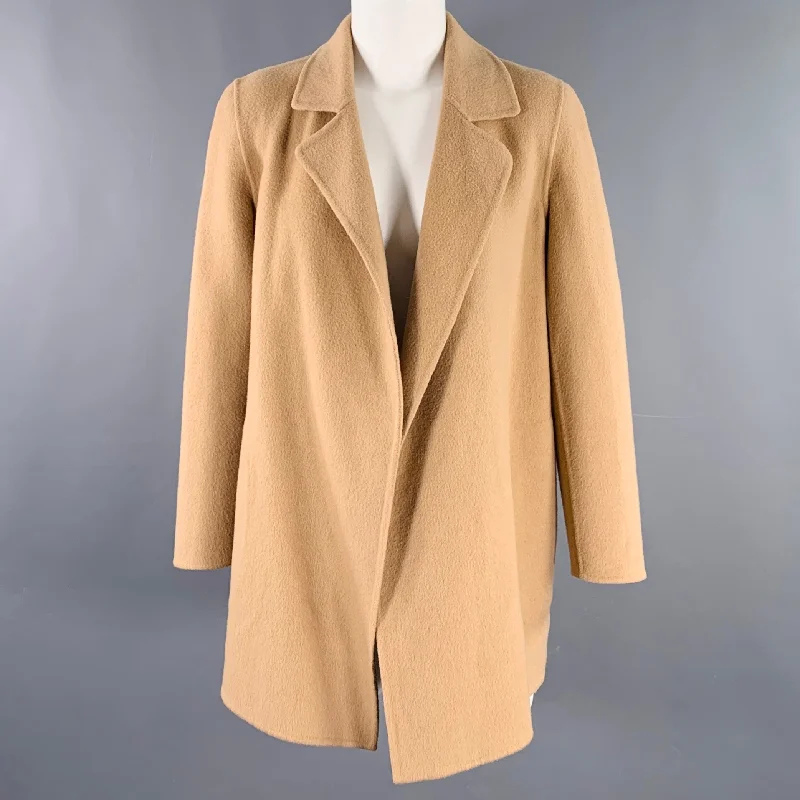 THEORY Size S Clairene Beige Wool Cashmere Oversized Open Front Jacket Trench Coat Raincoat Waterproof Jacket THEORY Size S Clairene Beige Wool Cashmere Oversized Open Front Jacket Trench Coat Raincoat Waterproof Jacket