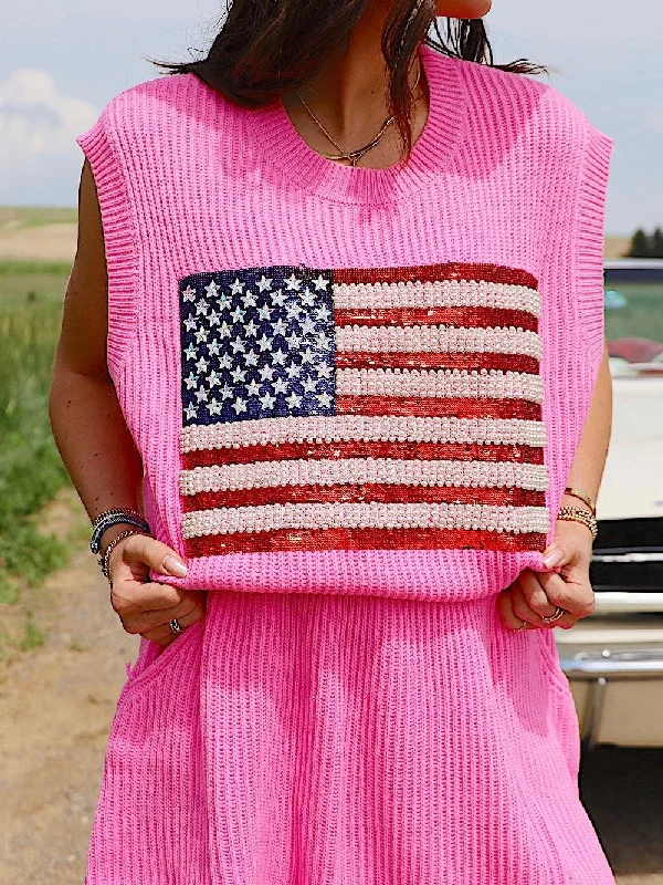 Let Freedom Ring Sweater Tank Elegant Classic Vintage