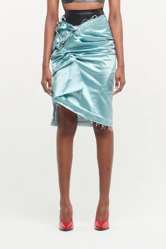 Maison Margiela Layered Midi Skirt leather skirt bold