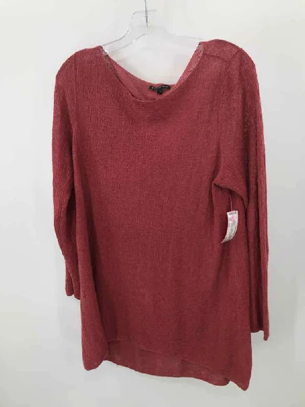 Pre-Owned Eileen Fisher Red Size Large Sweater High Neck Crew Neck V-Neck