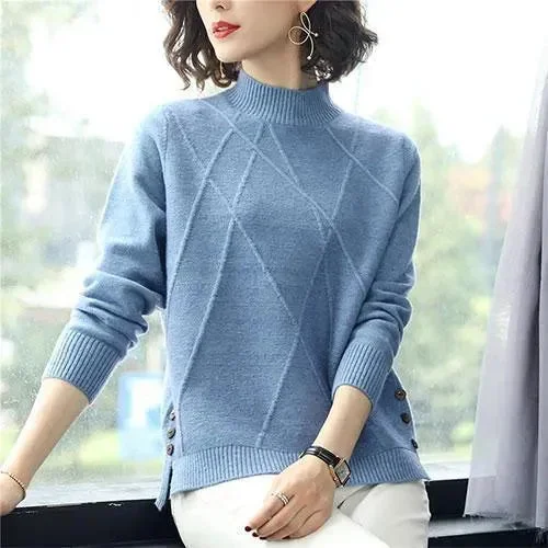 Patience Turtleneck Sweater Chenille Blend Fleece Blend Nylon Blend