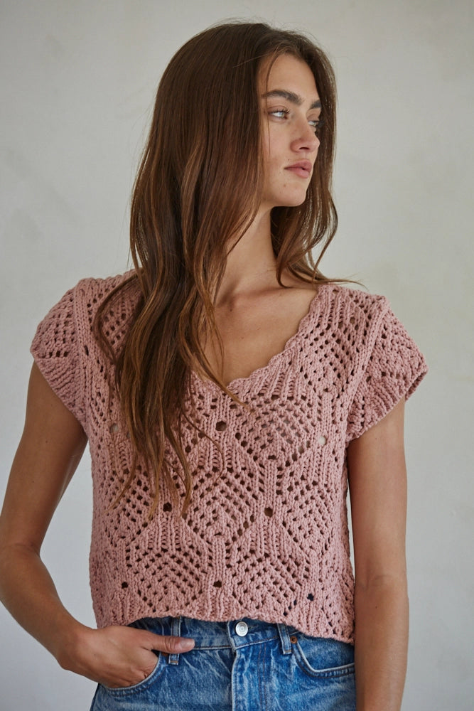 Cotton Crochet V Neck Sweater Top Jersey Fabric Tulle Fabric Batik Fabric