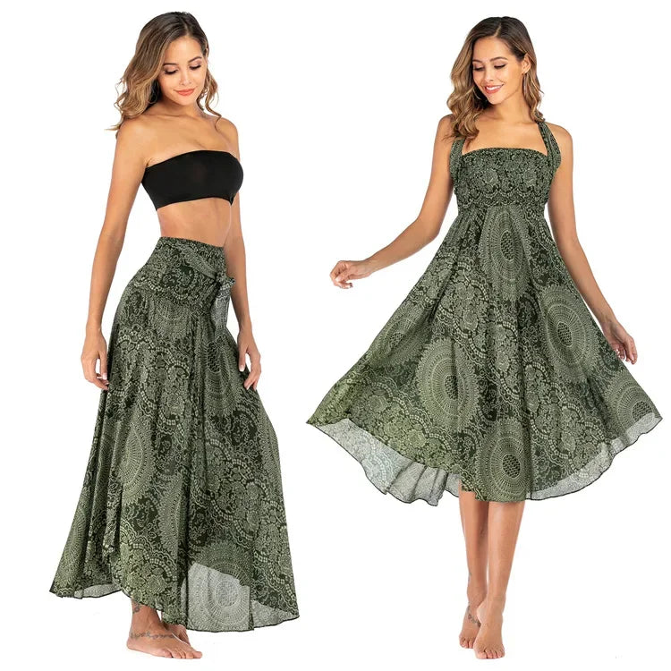 Sexy Summer Long Boho Bottom Women Skirt Vintage Casual Ropa Mujer Faldas Loose Fashion y2k Maxi Skirts Woman Clothing Saia Jupe cashmere skirt fine