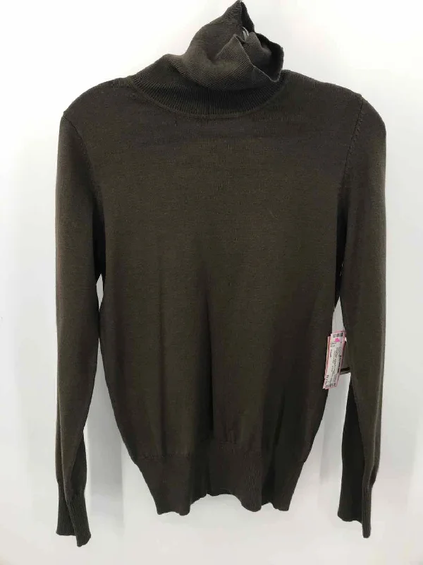 Pre-Owned Active USA Green Size Small Turtleneck Sweater Faux Fur Fabric Real Fur Fabric Shearling Fabric