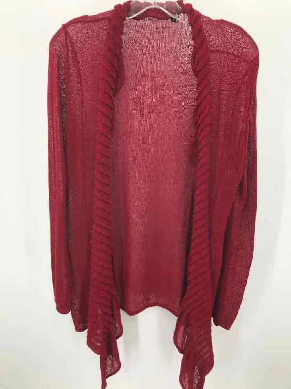 Pre-Owned Eileen Fisher Red Size Medium Sweater Cashmere Blend Cotton Blend Poly Blend