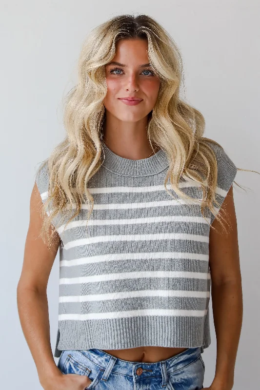 Cozy Classic Striped Sweater Top Plaid Sweater Polka Dot Checkered