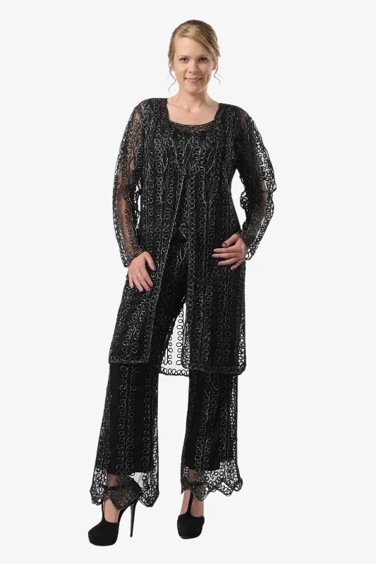 Soulmates C1064 Lace Mina Jacket Top and Pants Set Rayon Jacket Velvet Jacket Corduroy Jacket