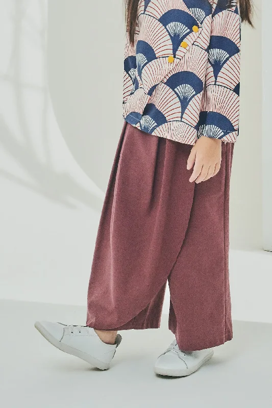 The Timur Skirt Pants - Mangosteen Comfortable Wide-Leg Pants