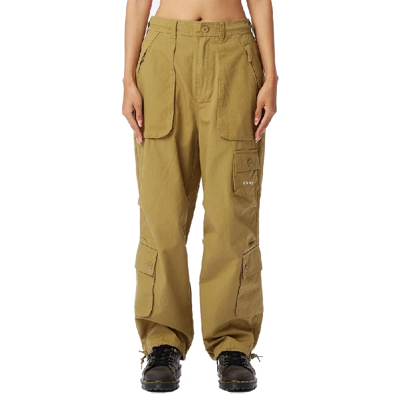 OBEY RAINE UTILITY CARGO PANT // OLIVE OIL Comfortable Wide-Leg Pants