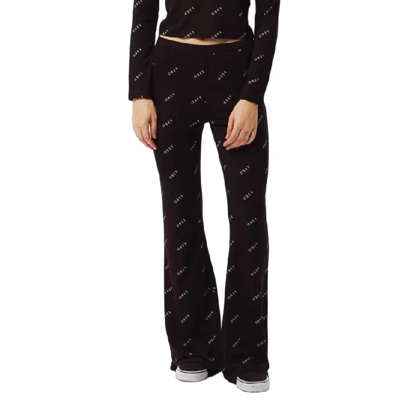 OBEY ZINNIA PANT // BLACK/WHITE Casual Sweatpants Style