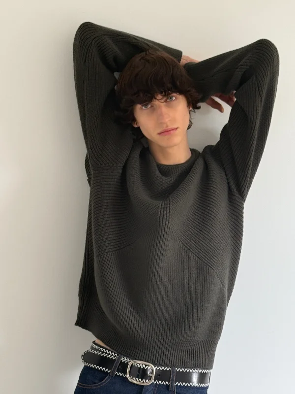 The Ribcage Crewneck Wool Sweater - PREORDER Elegant Classic Vintage
