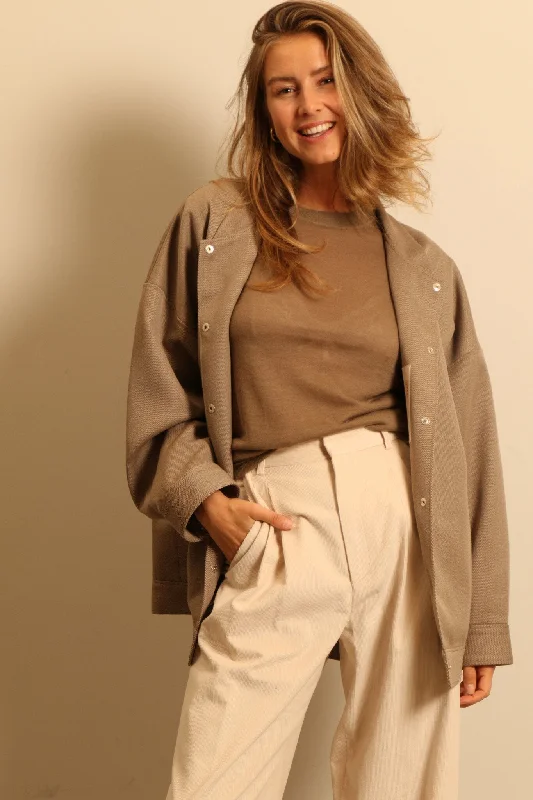 Indress - Jacket - SUFFRAGETTE CITY - BEIGE Wool Jacket Cashmere Jacket Tweed Jacket