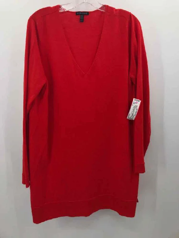Pre-Owned Eileen Fisher Red Size XL Sweater Seamless Knitted Crochet