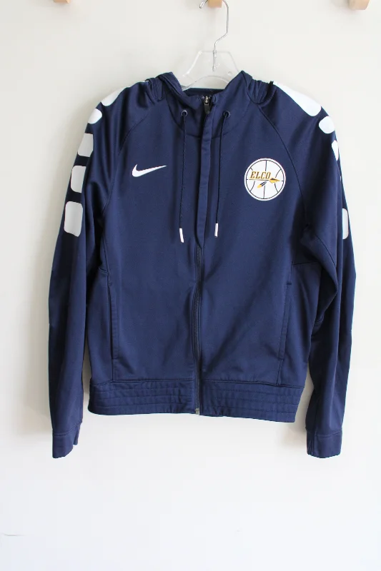 Nike Elco Basketball Blue Zip Up Hoodie Jacket | M Chenille Fabric Brocade Fabric Lace Fabric