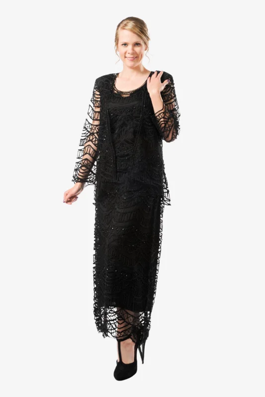 Soulmates C1061 Beaded Jacket Top and Skirt Set Nylon Jacket Polyester Jacket Spandex Jacket