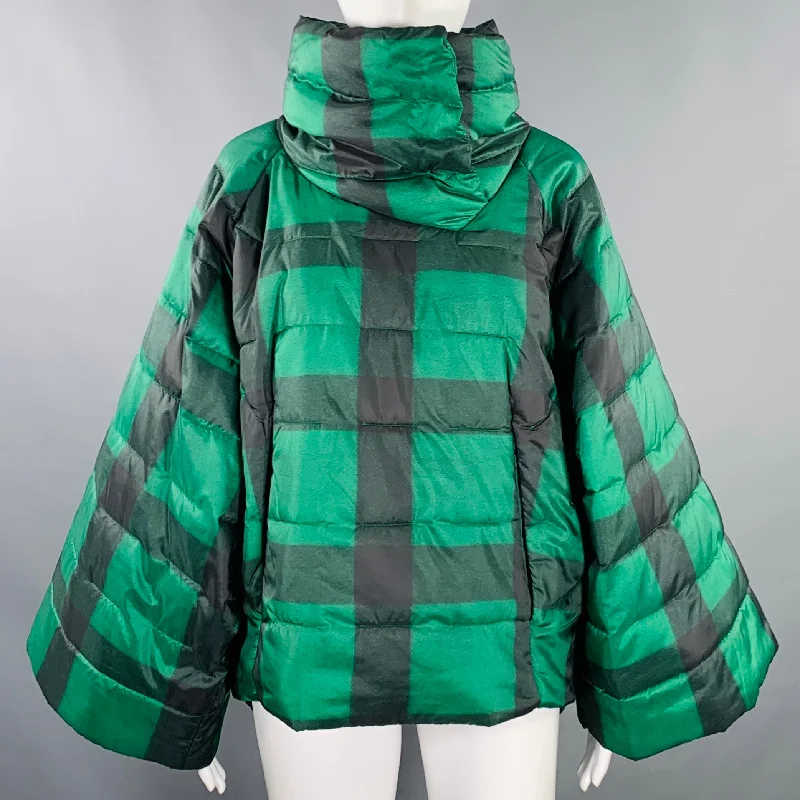 POLO by RALPH LAUREN Size XS Green Black Polyester Plaid Jacket Snapped Jacket Toggled Jacket Drawstring Jacket POLO by RALPH LAUREN Size XS Green Black Polyester Plaid Jacket Snapped Jacket Toggled Jacket Drawstring Jacket